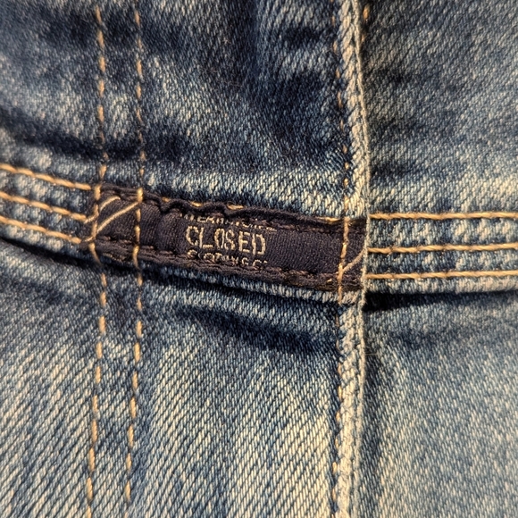 CLOSED Women's Pedal Position Frayed Ankle Denim Blue Jeans Size Italy 48 US 32 - Picture 4 of 15